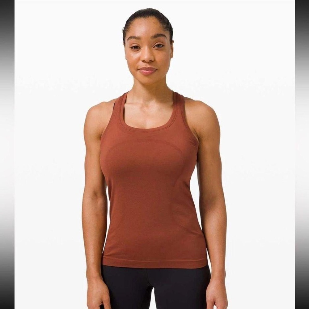 Lululemon burnt orange swiftly tech tank